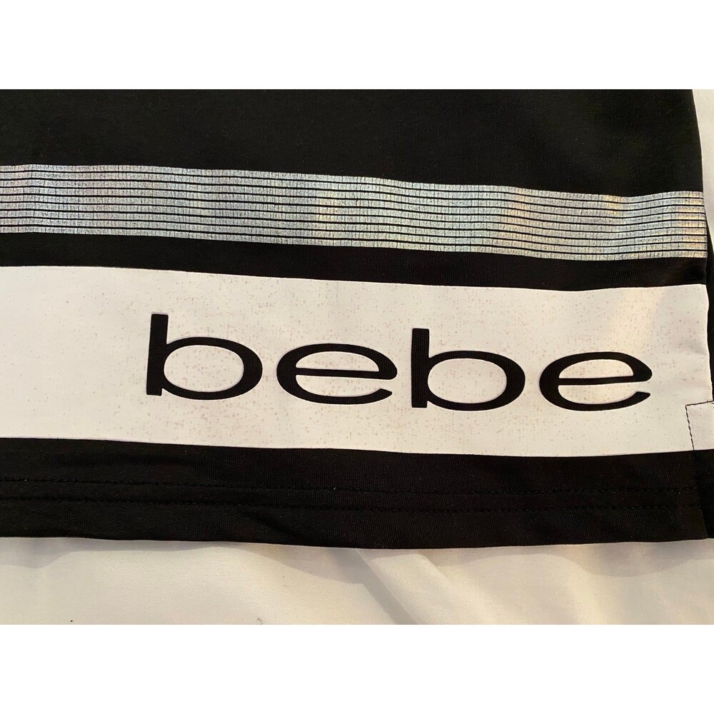 Bebe Hoodie‎ Athletic Top Black Size Medium Pullover  Womens Stylish comfortable - Picture 4 of 8